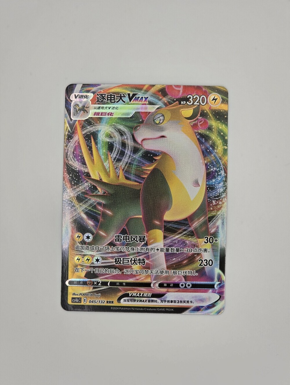 Boltund VMAX 045/132 RRR Chinese Sword & Shield Pokémon TCG Card